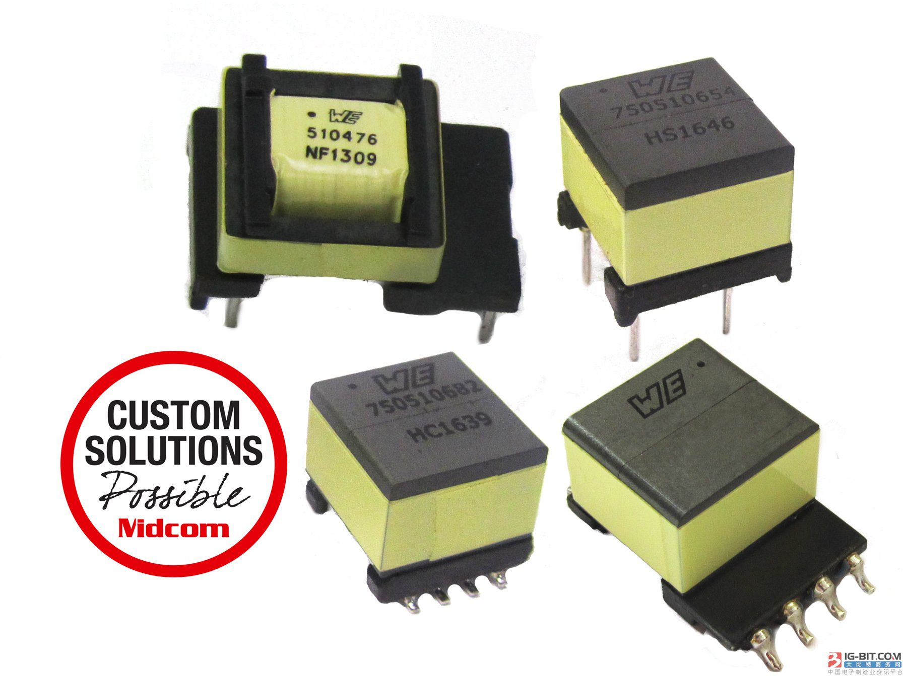 伍尔特电子推出MID-PLC系列自屏蔽变压器