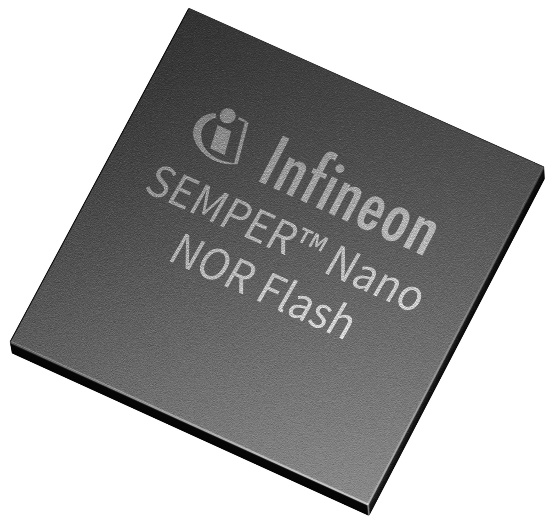 英飛凌推出 256 Mbit SEMPER? Nano NOR Flash 閃存產品，助力打造小巧節能的工業和消費電子產品