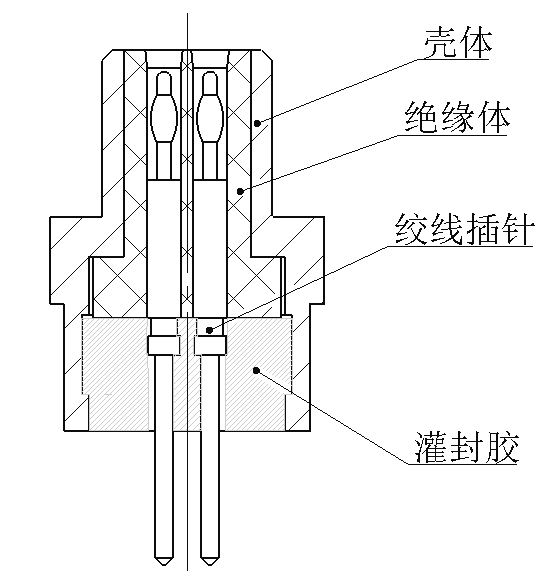 绞线插针连接器一般结构图示